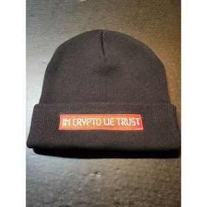 Beanie Hat In Crypto We Trust Cryptocurrency Meme Coin Mining Cap Embroidered